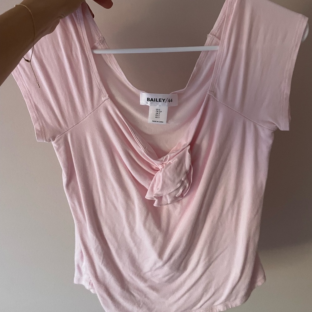 Bailey 44 Soft Pink Gathered Blouse